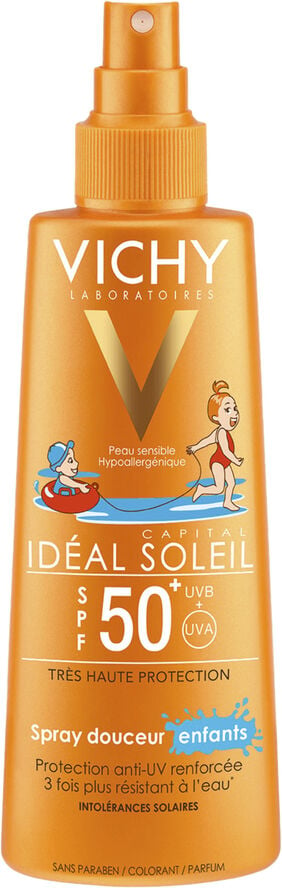 Idéal Soleil solspray børn til ansigt/krop SPF 50+, 200 ml.