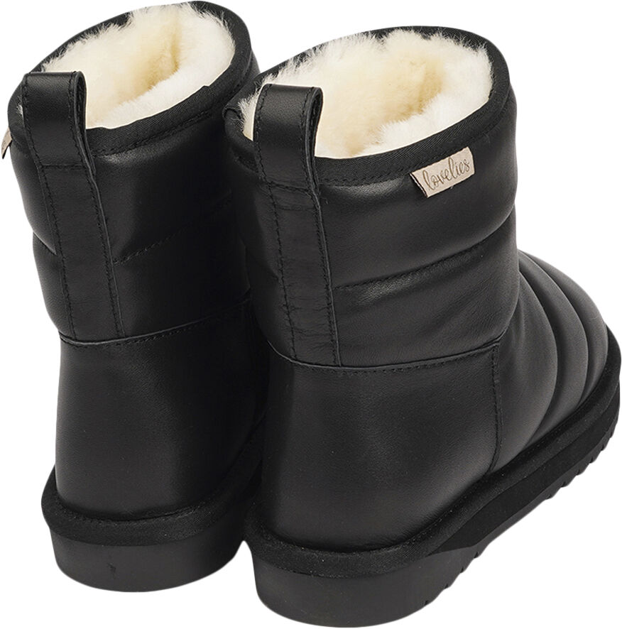 NEBO - LEATHER HIGH BOOTS WITH SHEARLING