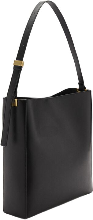 Shopper bag with metallic detail
