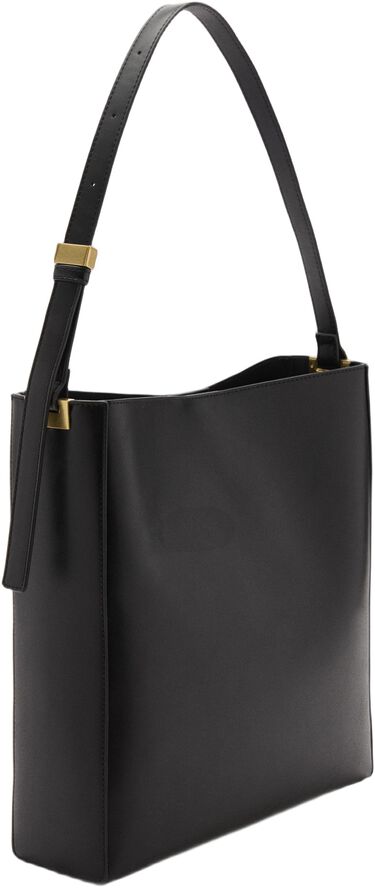 Shopper bag with metallic detail