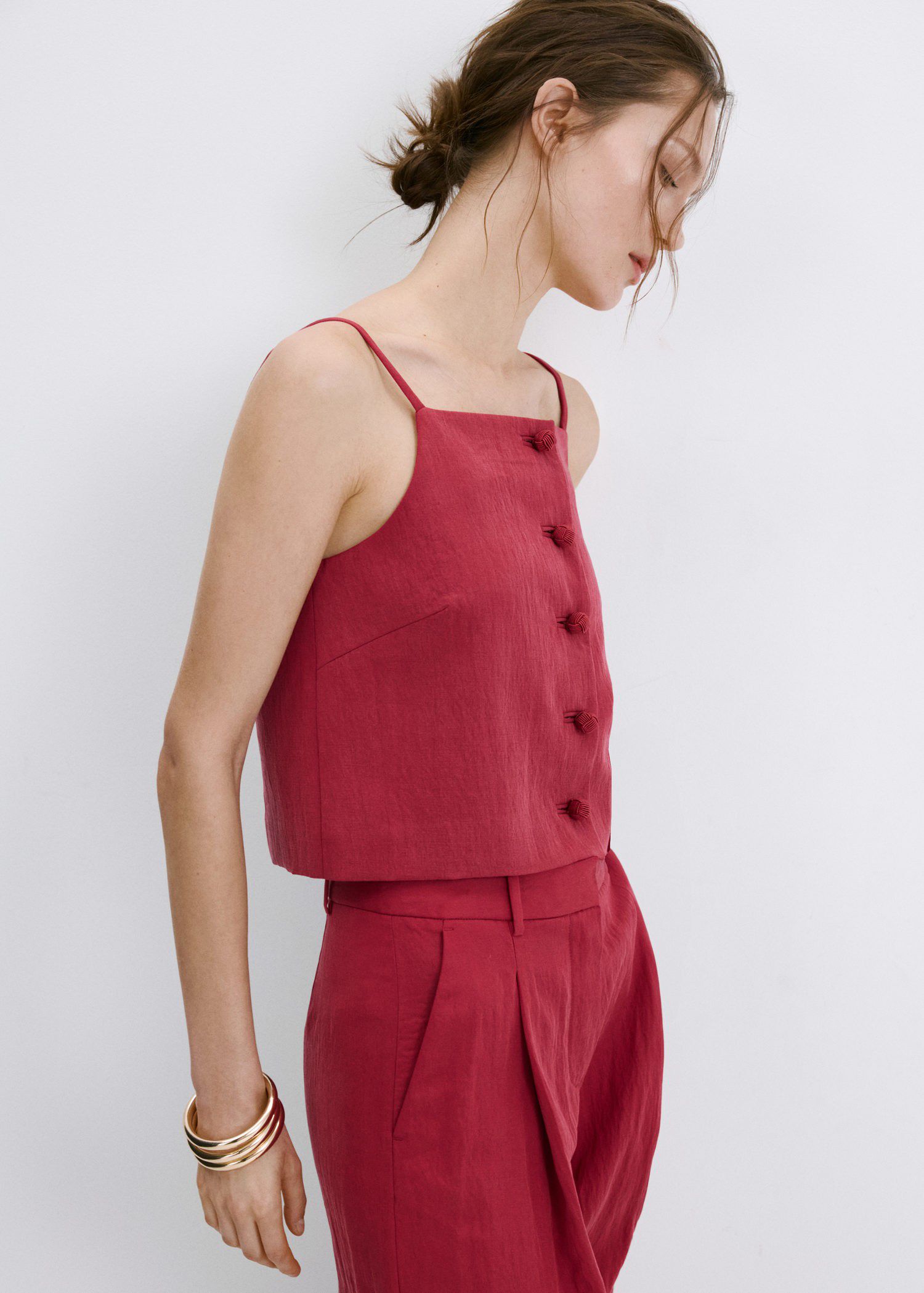 Lyocell button top