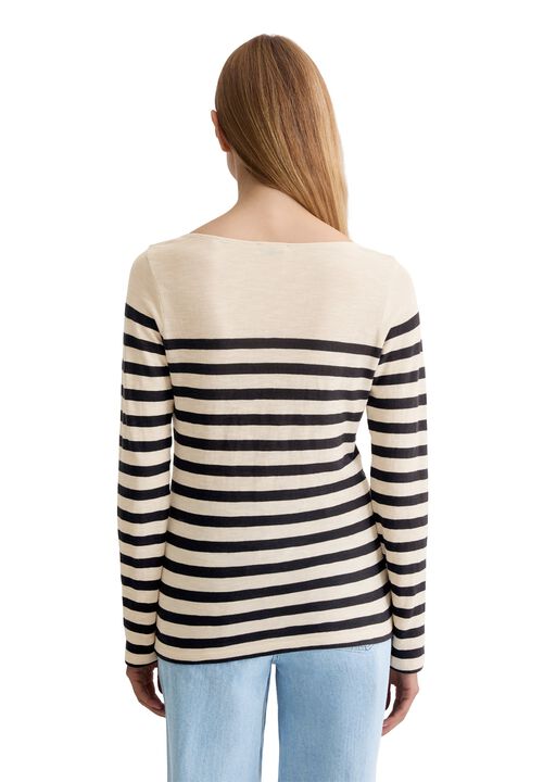 T-shirt, long sleeve, boat neck, st