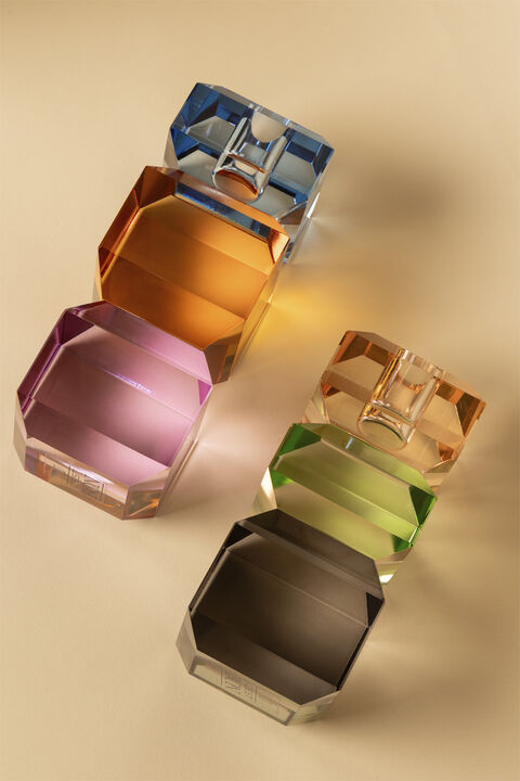 Krystal stage, violet/rav/kobolt, 15x6x6 cm