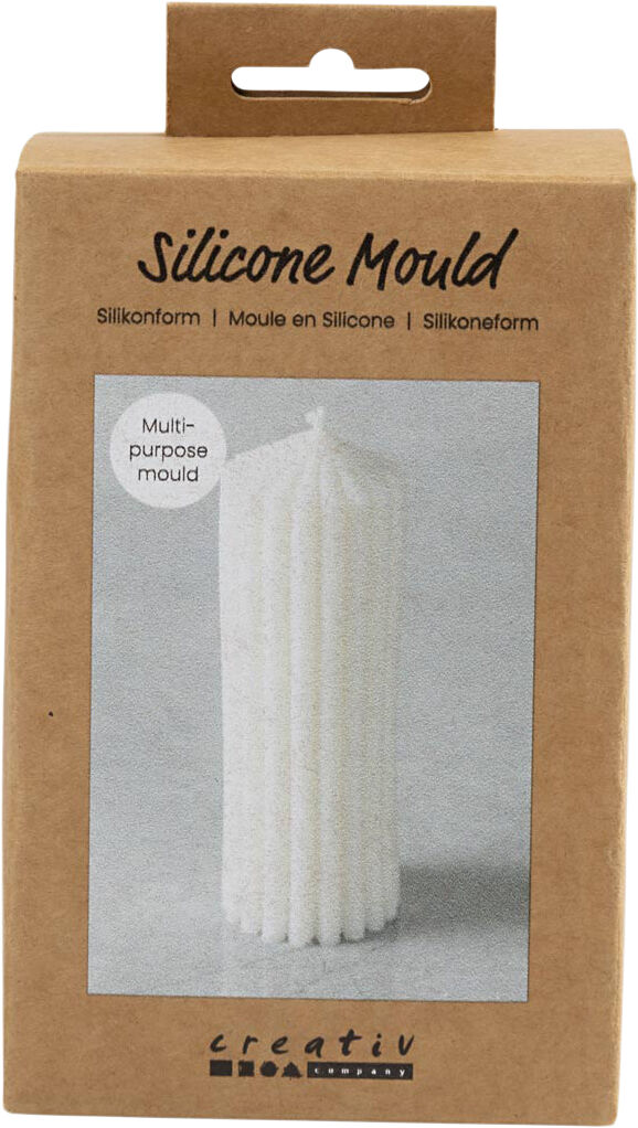 Silikoneform, Rillet cylinder, H: 12 cm, diam. 4 cm.