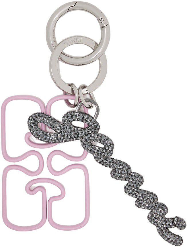 Ganni Strass Signature Keyring