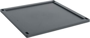 HAY Colour Crate Lid Plastic-Large Square-Charcoal