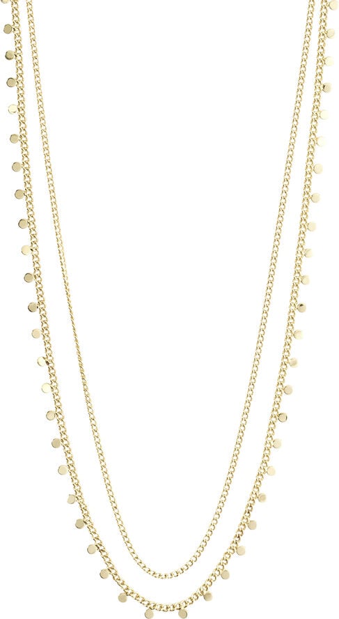 BLOOM recycled necklace, 2-in-1, gold-plated