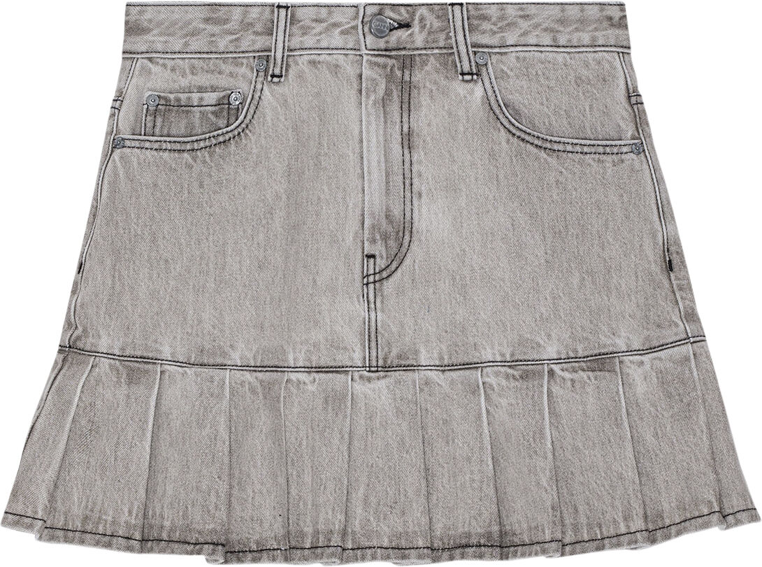 Future Denim Pleated Mini Skirt