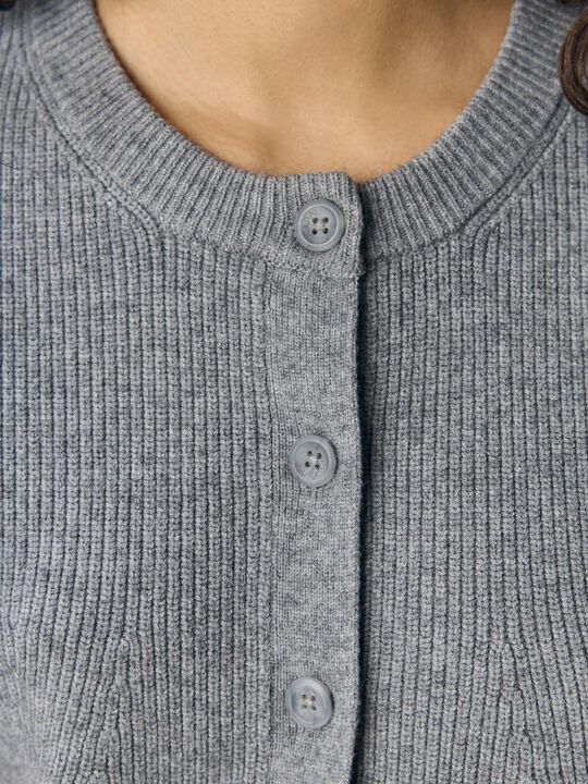 OBJVIOLA SS RE O-NECK CARDIGAN DIV