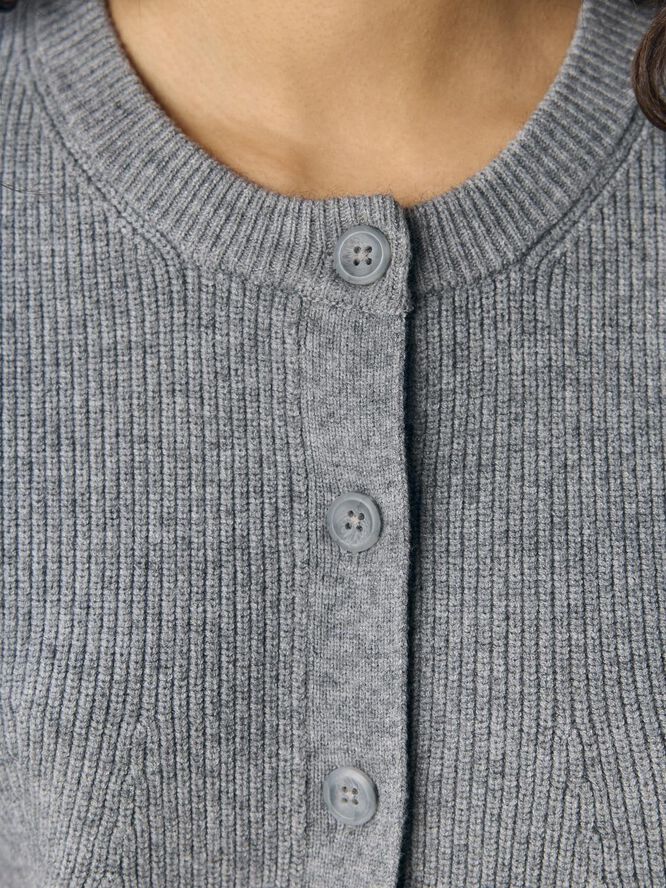 OBJVIOLA SS RE O-NECK CARDIGAN DIV