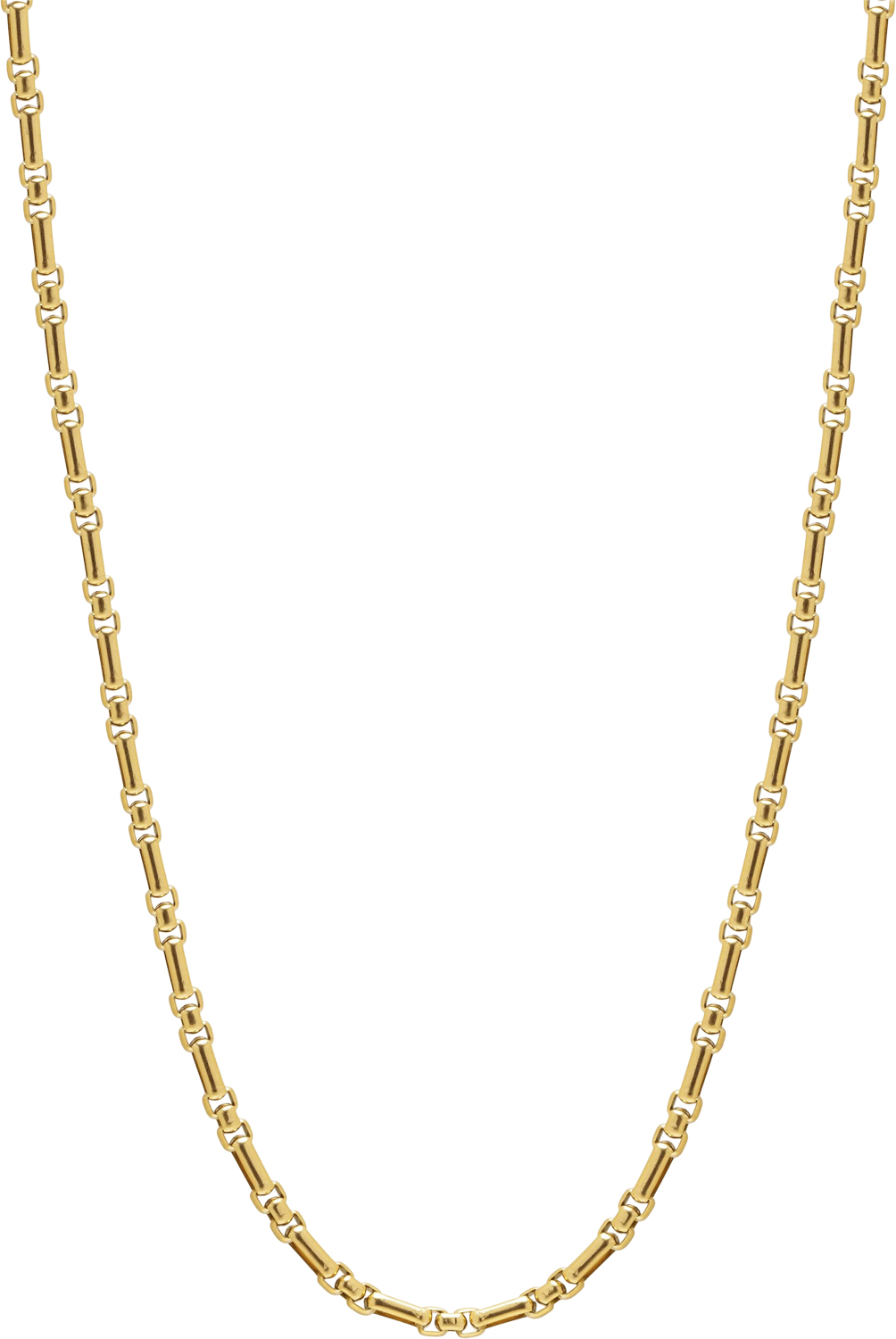 Nialaya Men's Gold Modern Figaro Belcher Chain Herr Halsband Stl. ONE SIZE - Från Magasin
