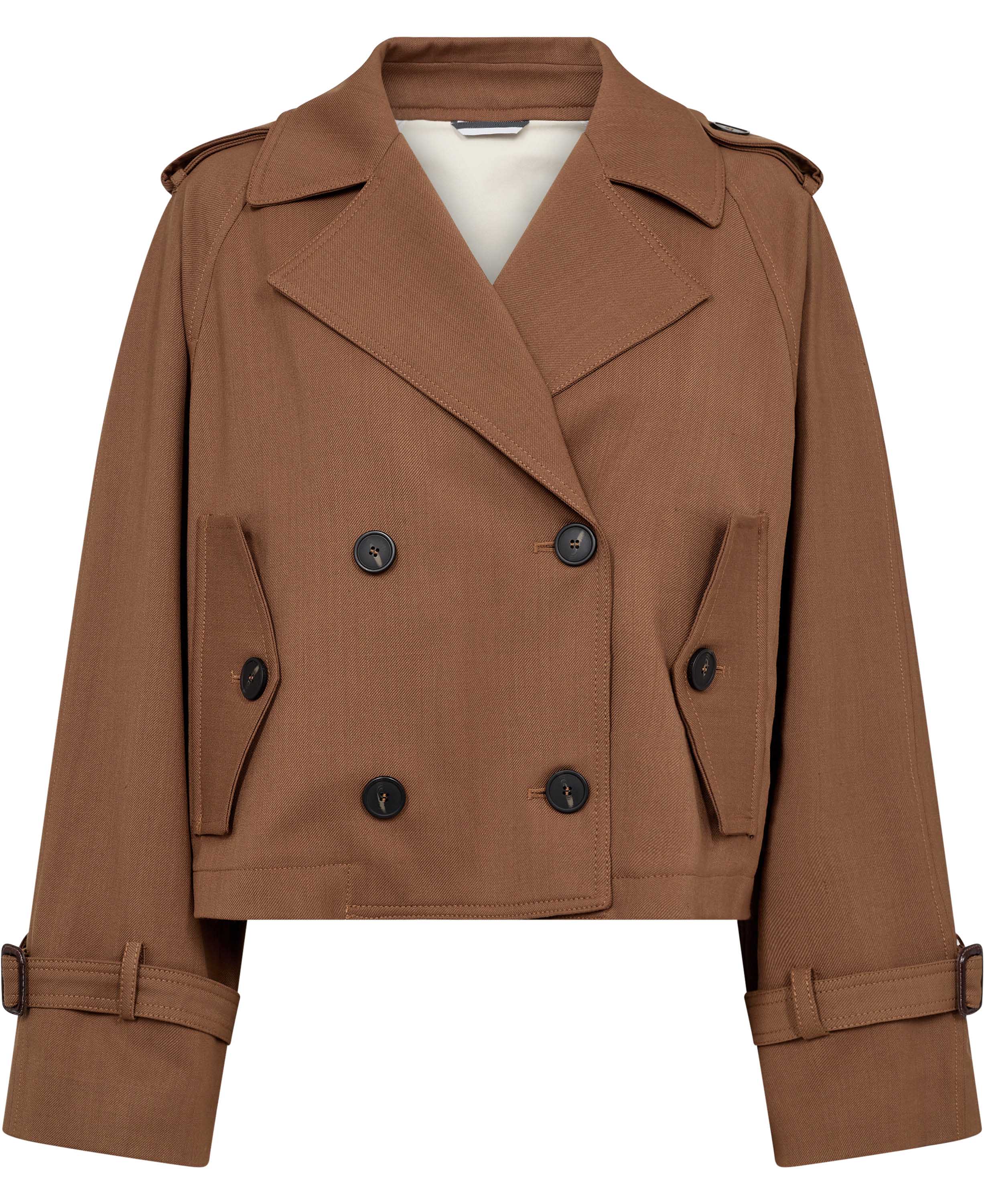 Weekend Max Mara Short Wool Trench Coat Opossum Dam Jackor Stl. 46 - Från Magasin