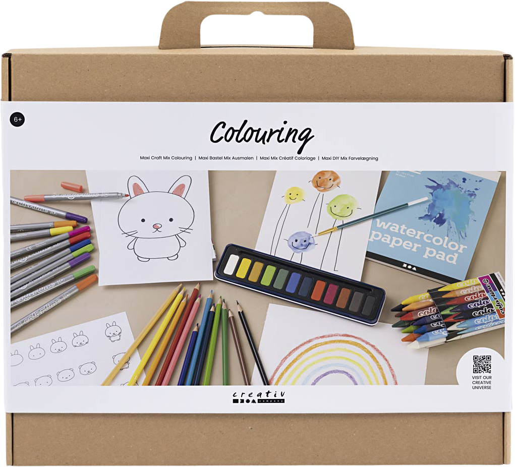 Creativ Company Maxi DIY Mix Farvelægning, Tegning - Kit Från Magasin
