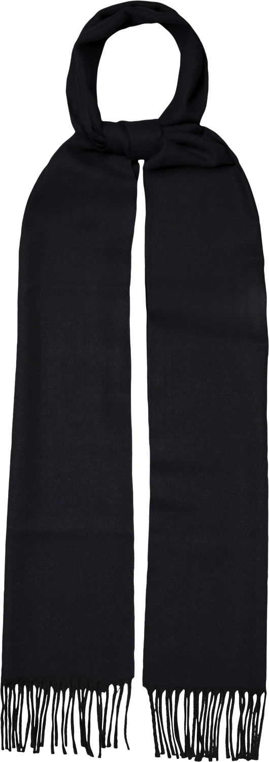 ETON Navy Blue Herringbone Merino Wool Scarf Herr Slipsar Stl. One Size - Från Magasin