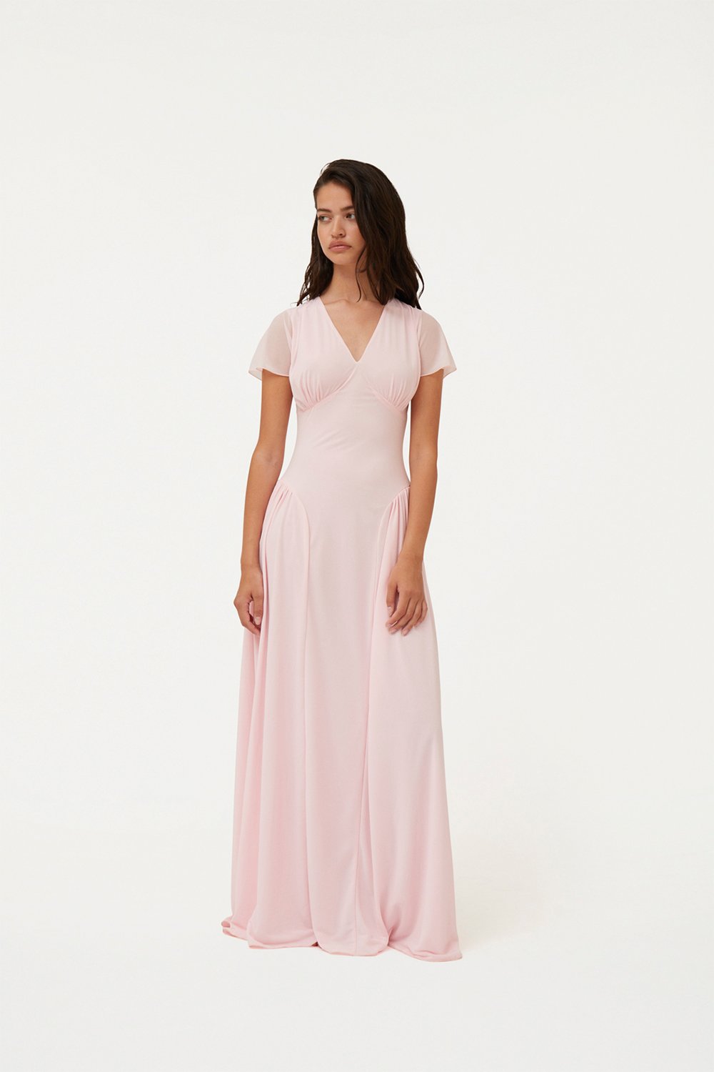 ROTATE Birger Christensen Maxi Vneck Dress Dam Maxiklänningar Stl. 36 - Från Magasin