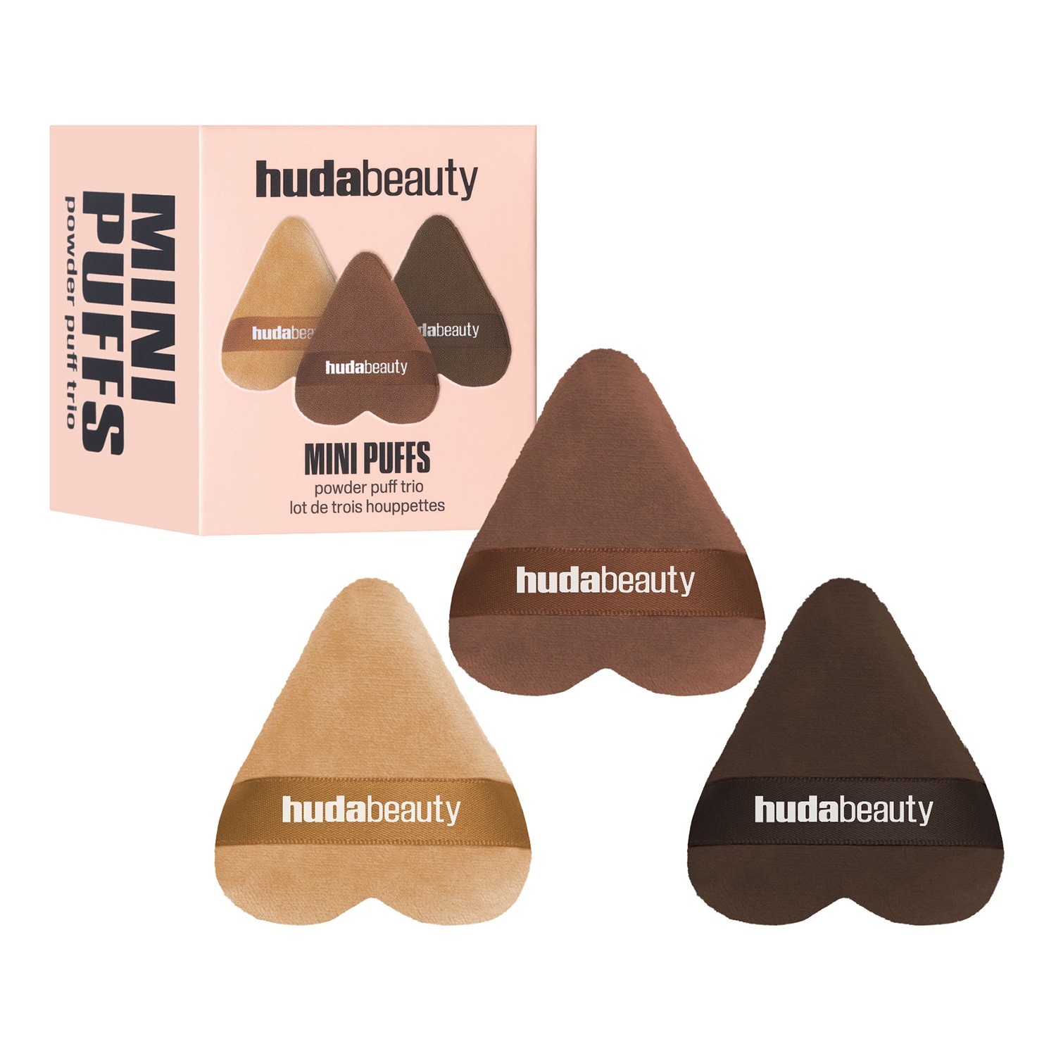 Huda Beauty Mini Puffs Powder Puff Trio med Mini-puffar Accessories Easy Bake P NO_SIZE - Makeupsvamp Från Magasin