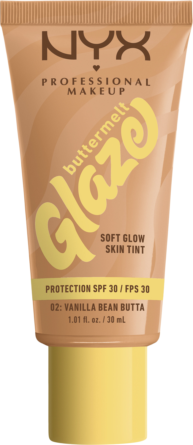 NYX PROFESSIONAL MAKEUP Buttermelt Glaze Spf30 Foundation Vanilla Bean Butta 02 30.0ml - Flytande Från Magasin