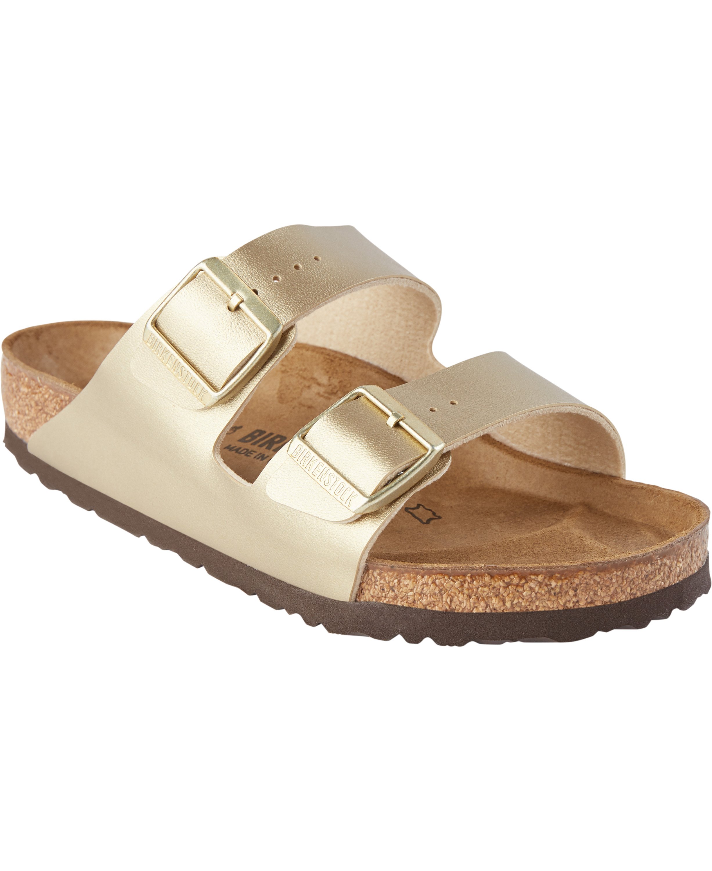 Birkenstock Arizona BF Gold Dam Stl. 38 - Platta Sandaler Från Magasin