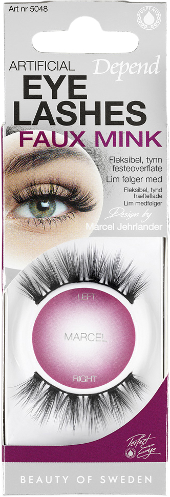 Depend PE Eyelashes Marcel No/dk Sort NO_SIZE - Lösögonfransar Från Magasin