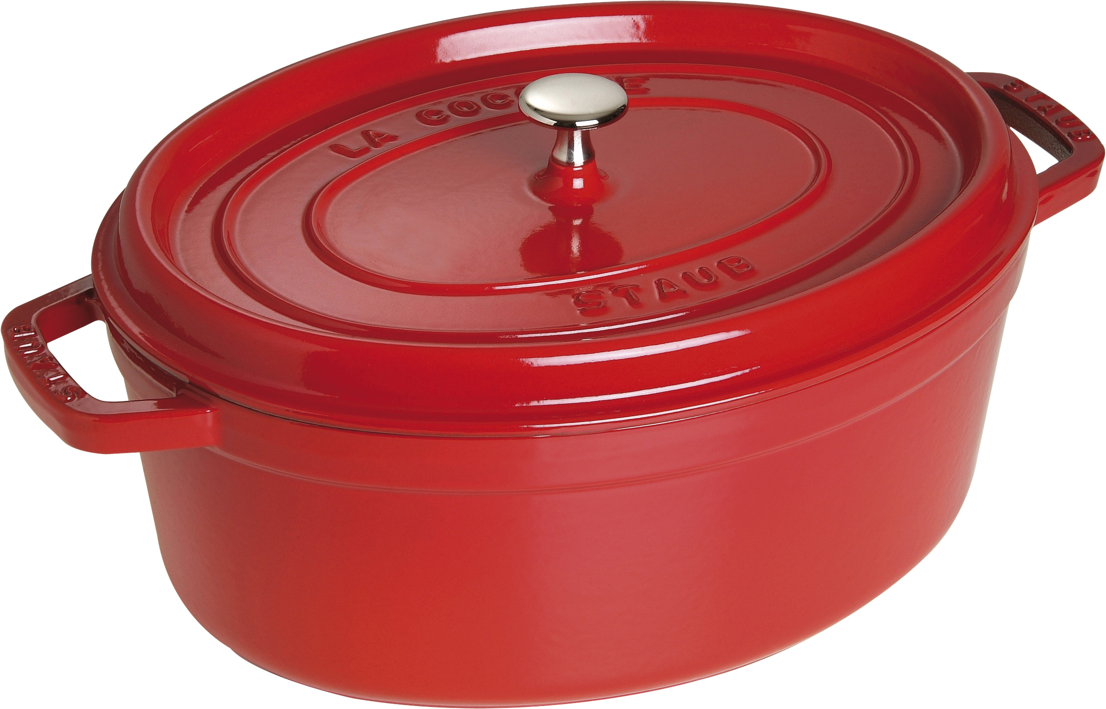 Staub Gryta 31 Körsbär Oval Gjutjärn - cm Gjutjärnsgrytor Från Magasin