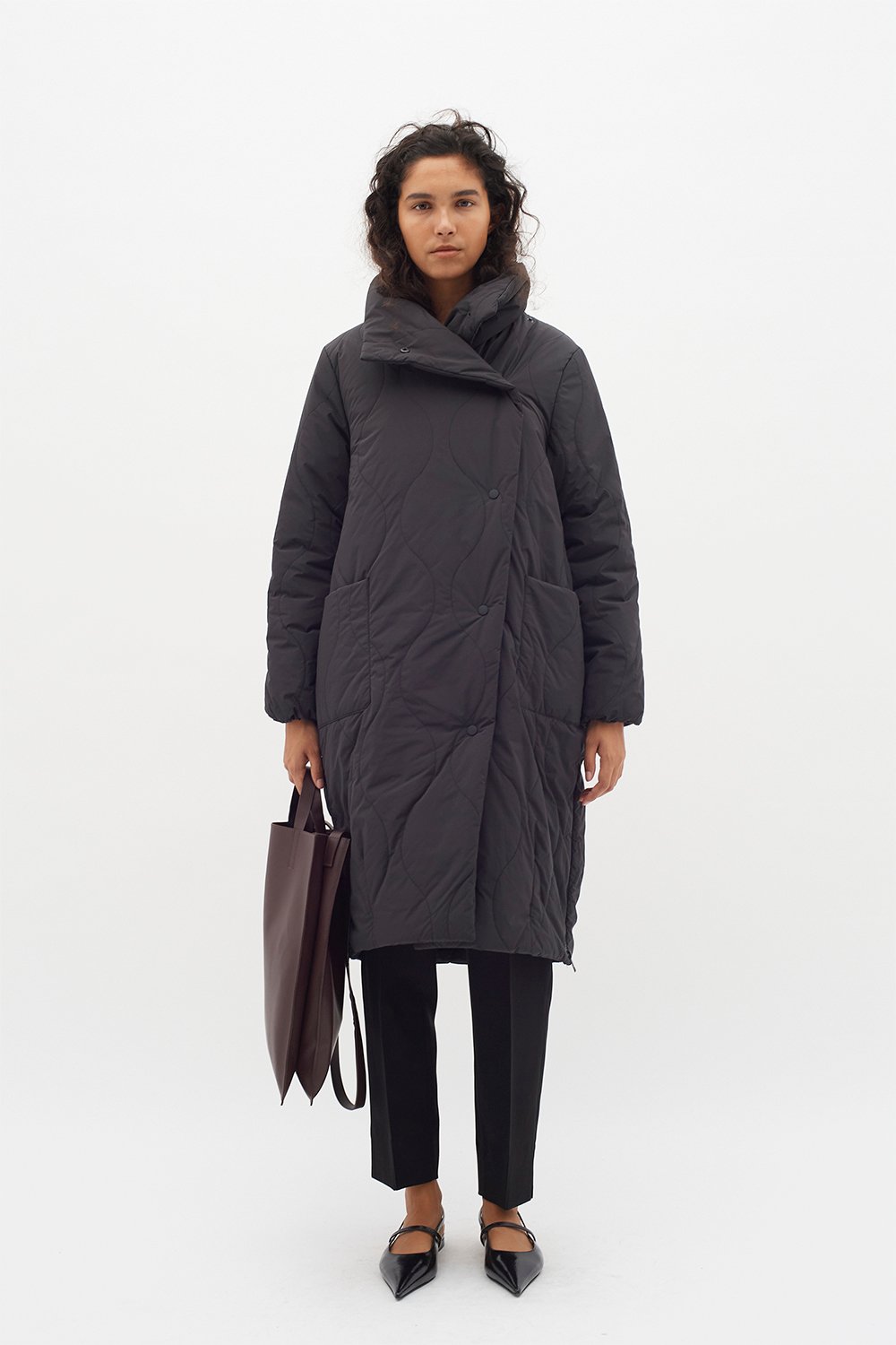 InWear Leiganiw Long Coat Dam Vinterjackor Stl. 38 - Från Magasin