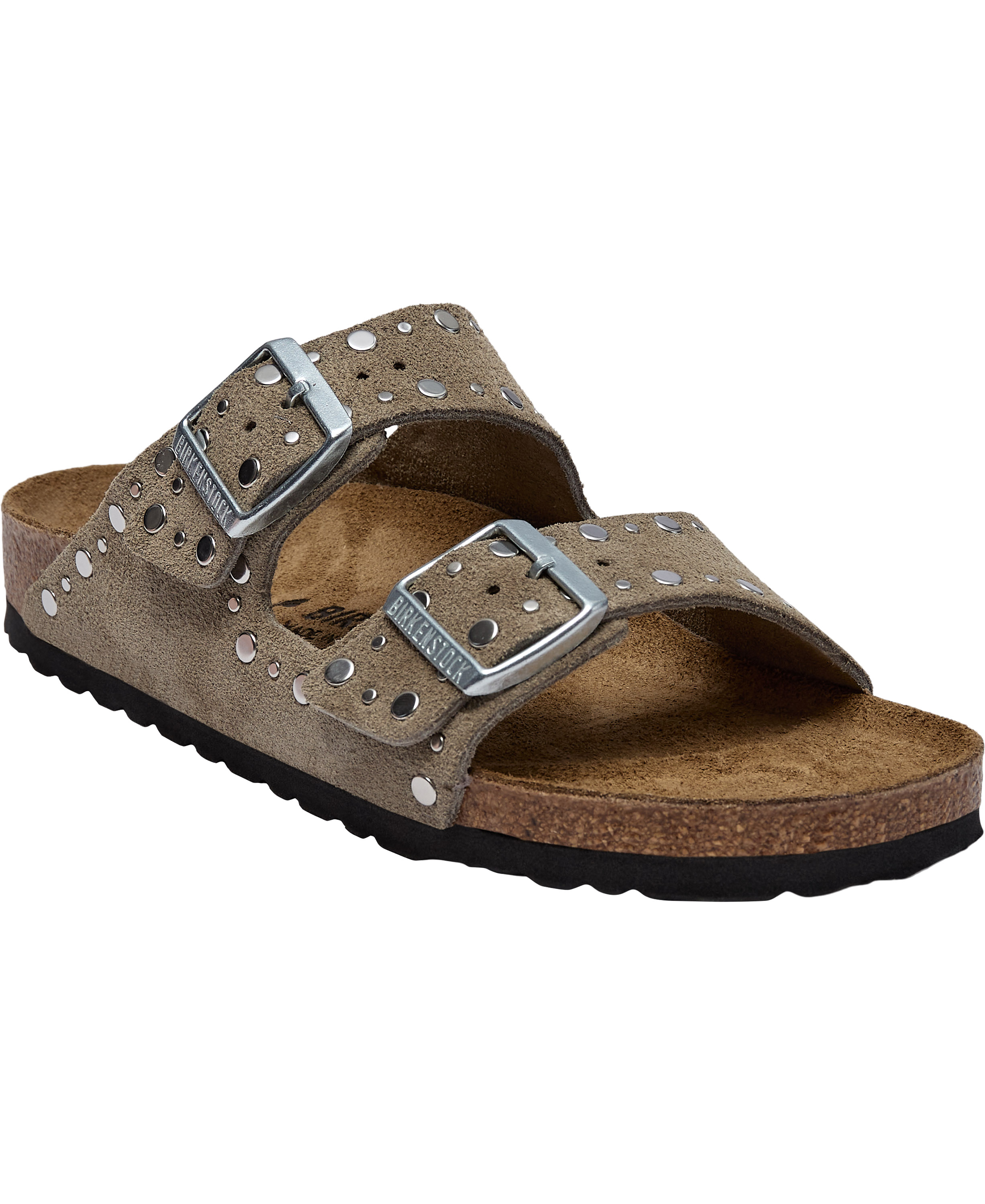 Birkenstock Arizona Rivet Leve Taupe Dam Stl. 36 - Platta Sandaler Från Magasin