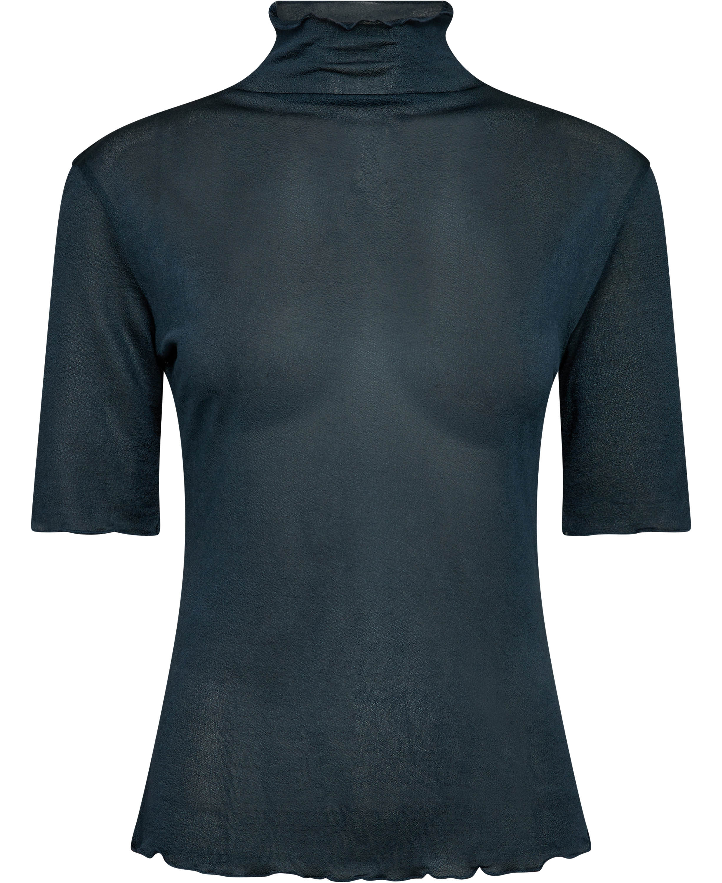 Filippa K Mock Neck Frill Top Dam Polotröjor Stl. S - Från Magasin