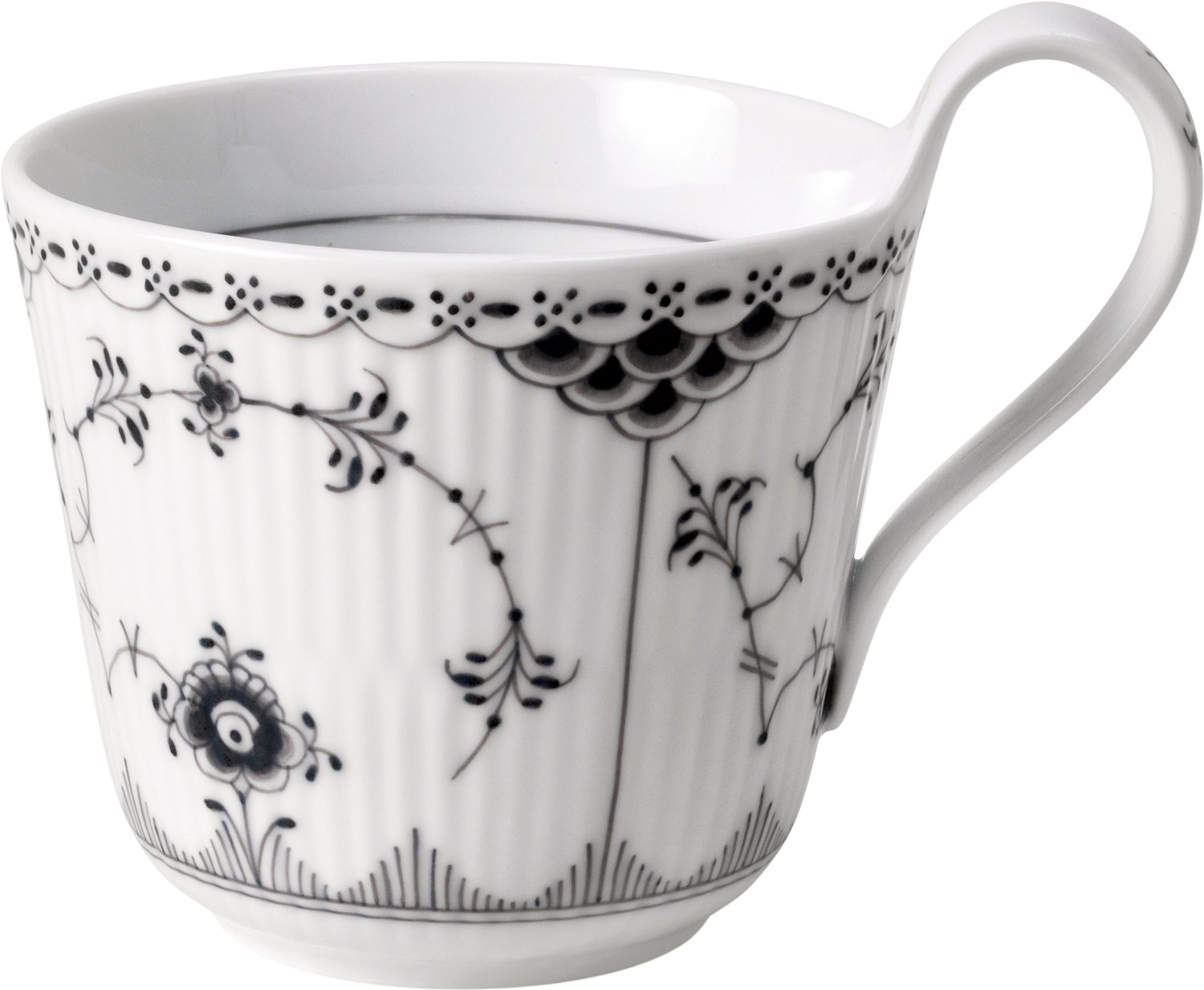 Royal Copenhagen Sort Musselmalet Halvblonde Højhankskop 33 cl - NO_SIZE Muggar Med Öra Från Magasin