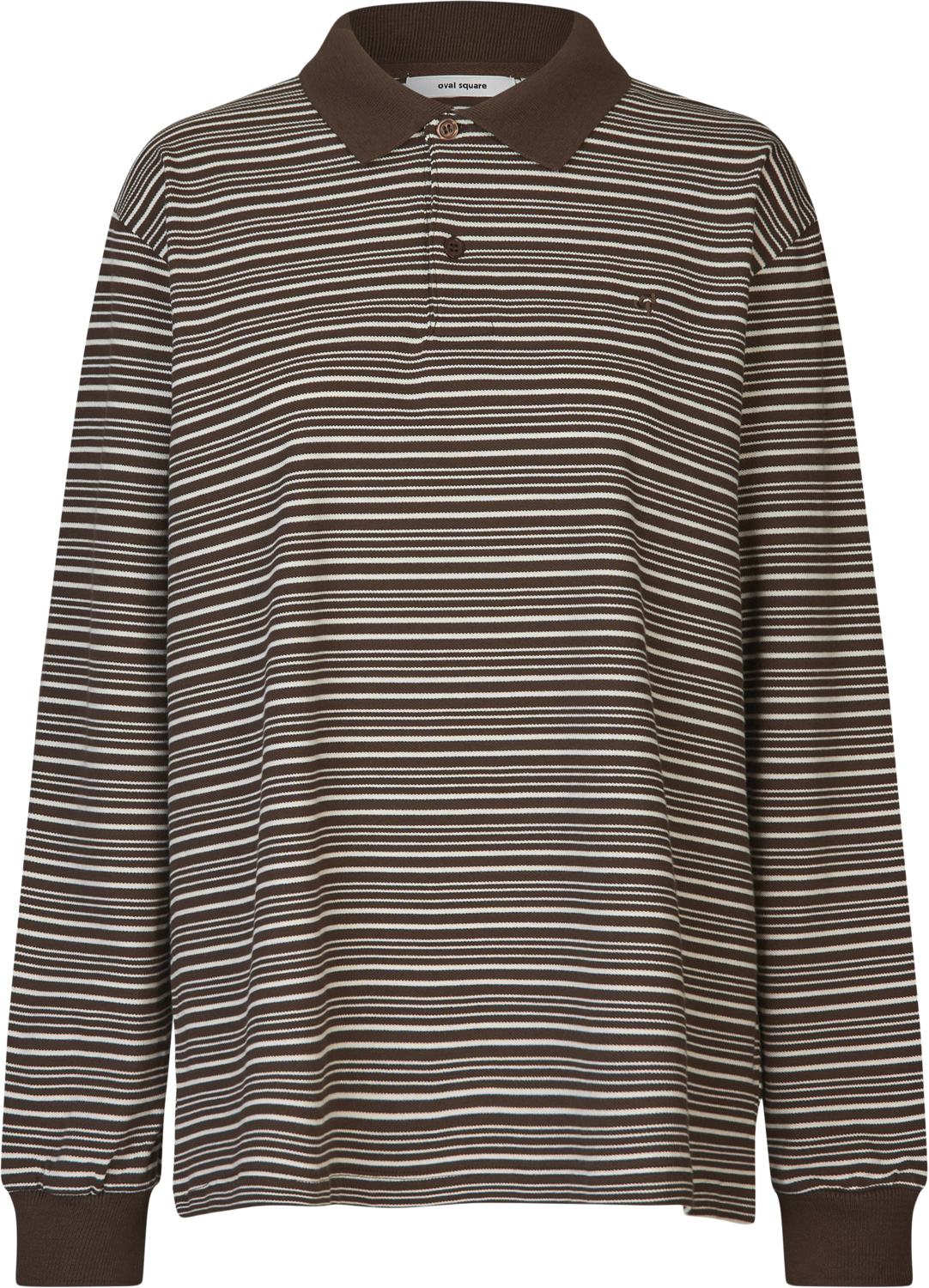 Oval Square Steffi Oversized Polo Dam Långärmade Pikétröjor Stl. S - Från Magasin