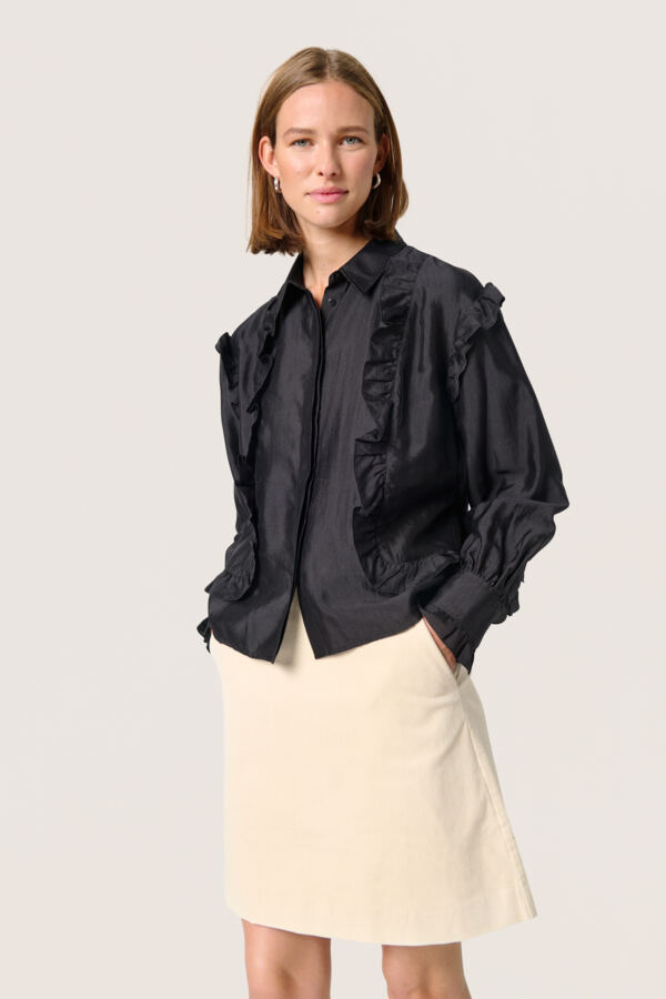 Soaked in Luxury Slkarolina Shirt LS Dam Långärmade Skjortor Stl. L - Från Magasin