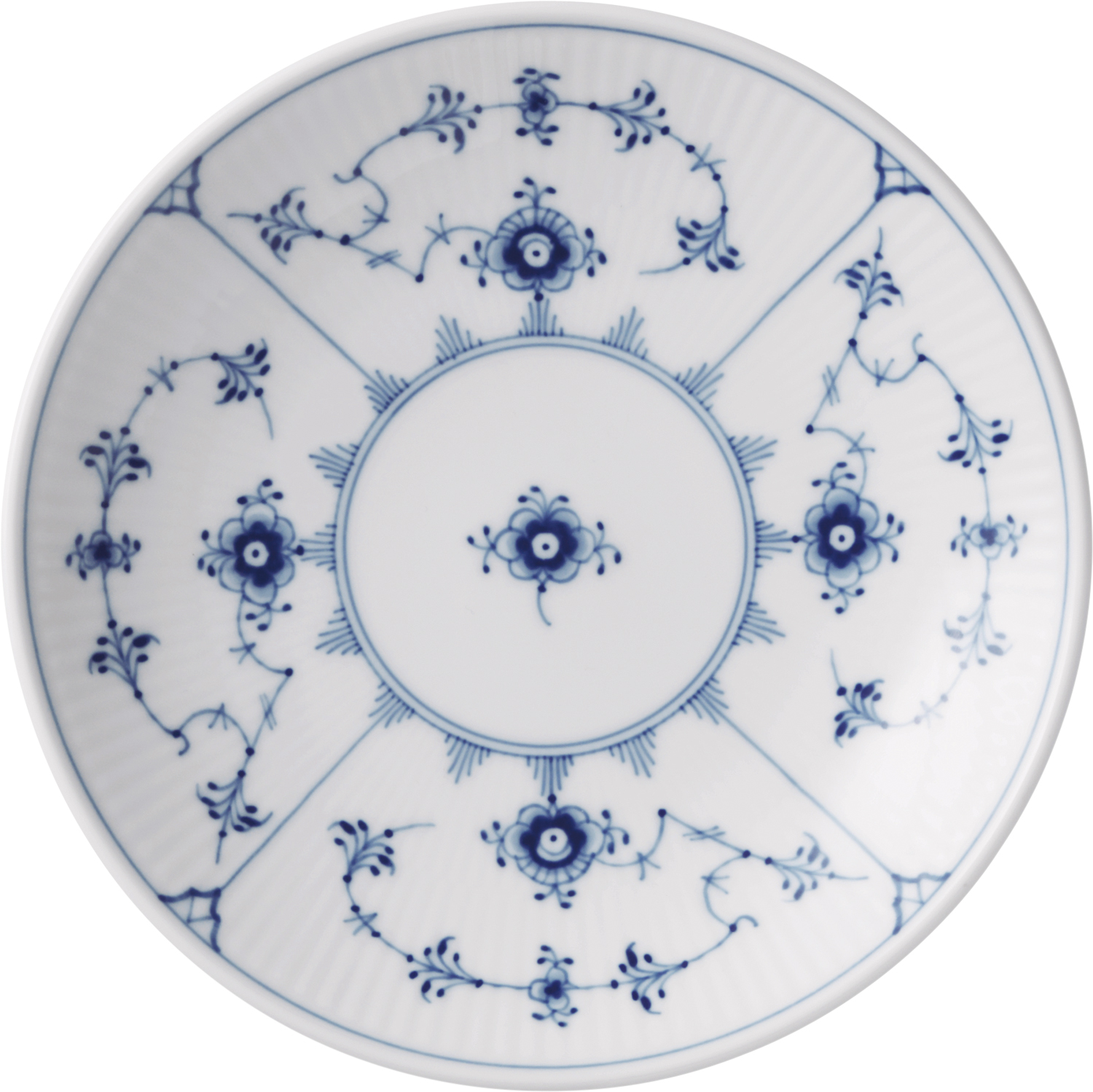 Royal Copenhagen Musselmalet Riflet Tallerken Coupe 15 cm - NO_SIZE Kakfat Från Magasin