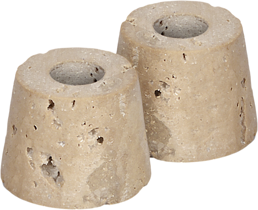Uyuni Travertine Candleholder Mini Taper, S, Desert Beige, 2pack, - NO_SIZE Ljusstakar För Kronljus Från Magasin
