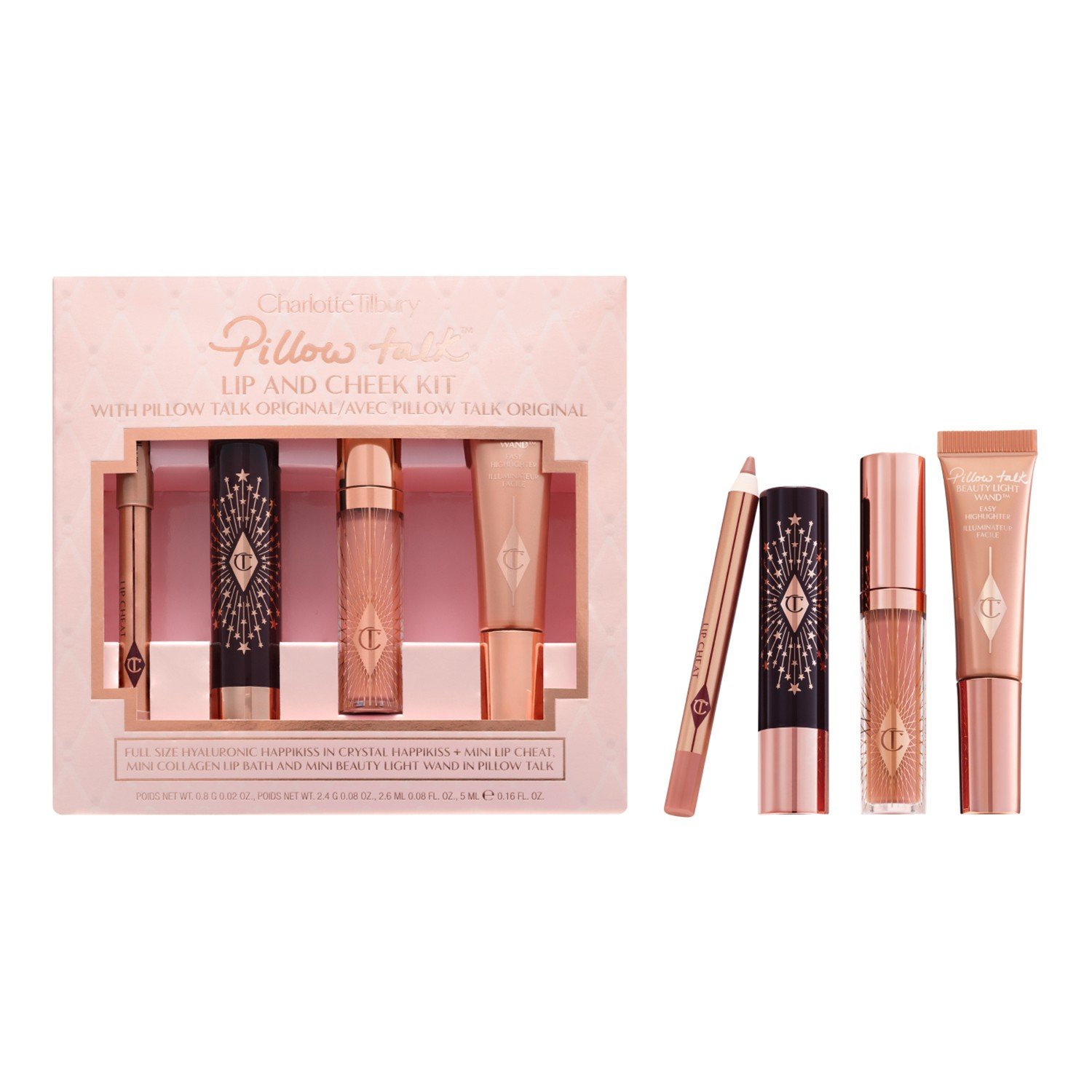 Charlotte Tilbury Pillow Talk Lip & Cheek Set Läpp- och Kindset 0,8 g + 2,4 2,6 ml 5 - Läppar Från Magasin