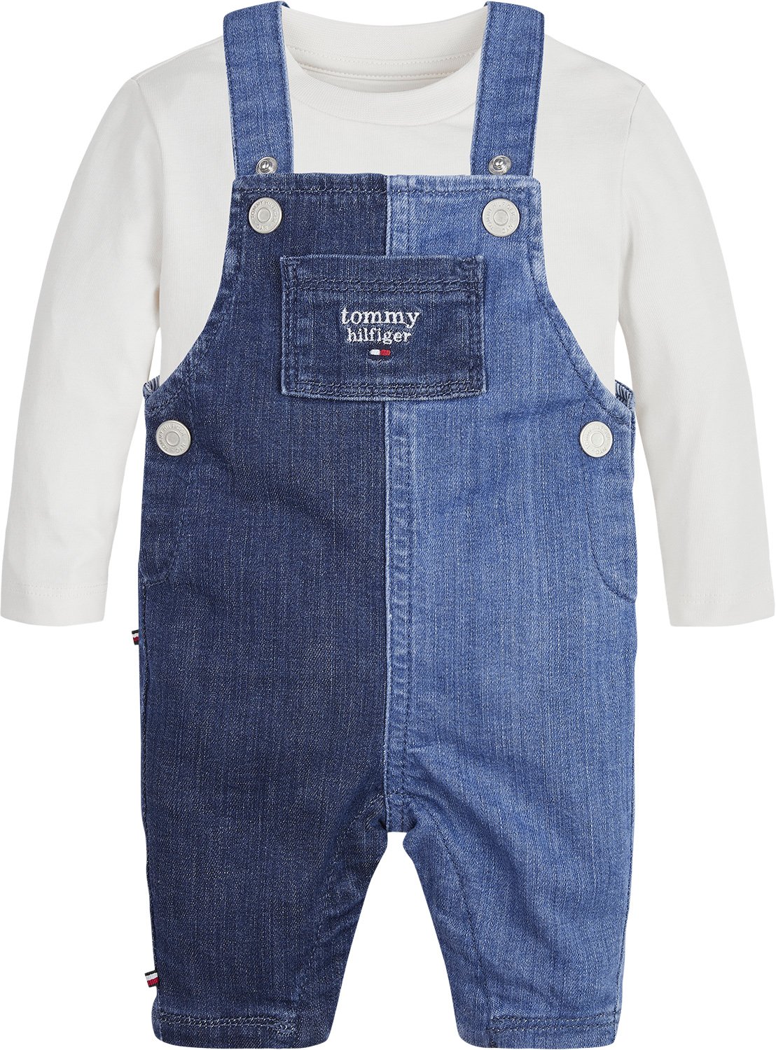 Tommy Hilfiger Baby Dungaree SET Stl. 9 mdr / 74 cm pojkar - Byxdräkt Från Magasin