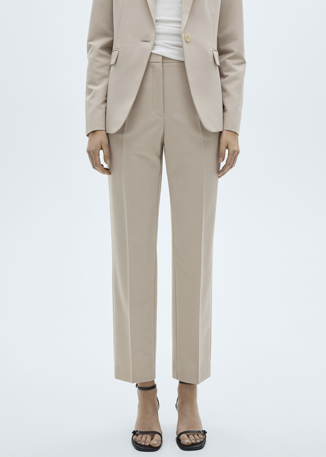 MANGO Straight Suit Trousers Dam Raka Byxor Stl. 32 - Från Magasin