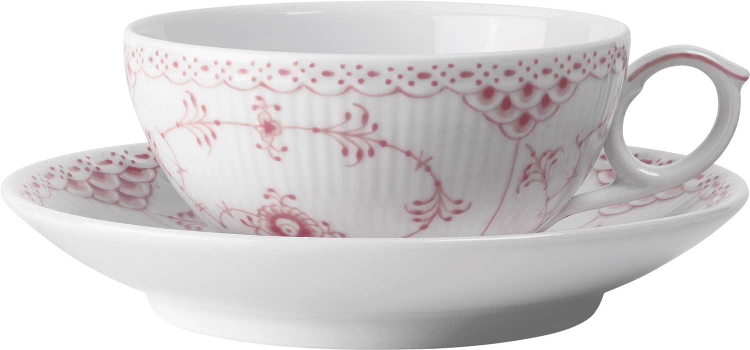 Royal Copenhagen Koral Musselmalet Halvblonde Kop med Underkop 20 cl - NO_SIZE Koppar Fat Från Magasin
