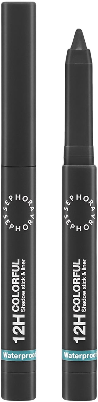 Sephora Collection 12H Colorful Ögonskugga och Penna 24 Black Matte 1,40 g - Stick Från Magasin
