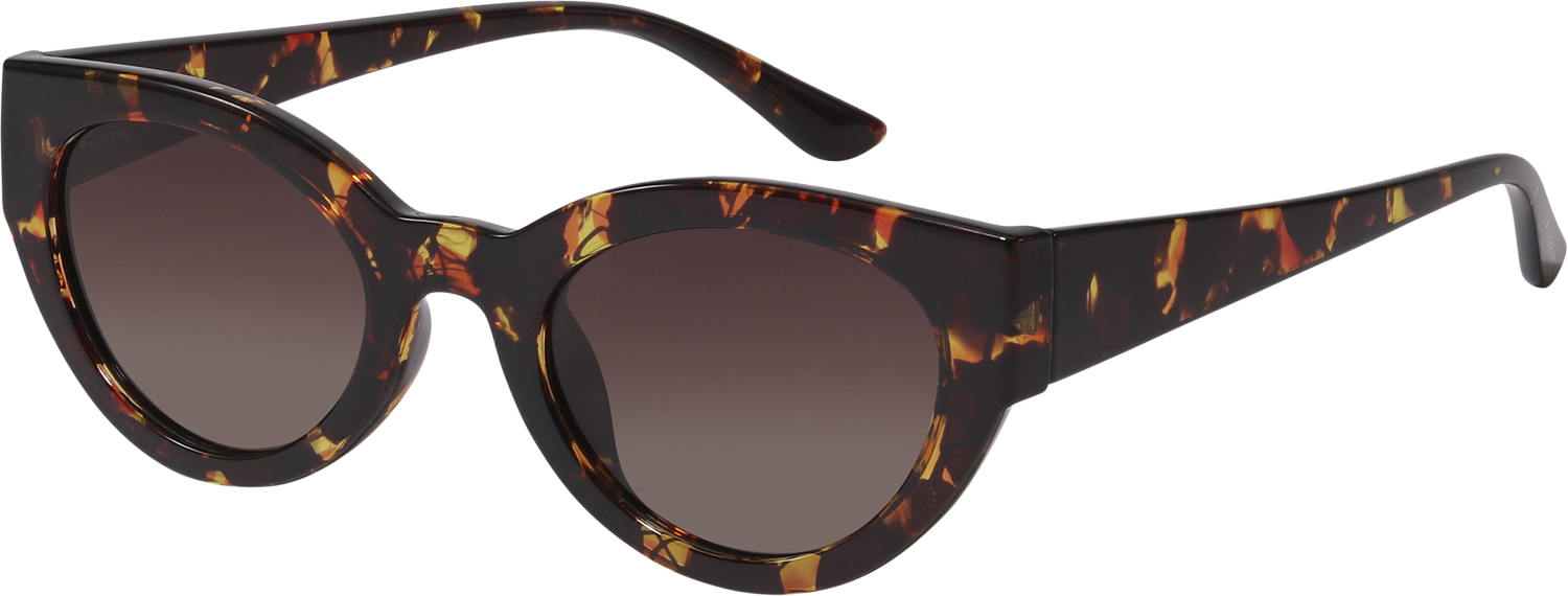 Pilgrim Juna Cateye Sunglasses Tortoise Brown Dam Solglasögon Stl. one size - Från Magasin