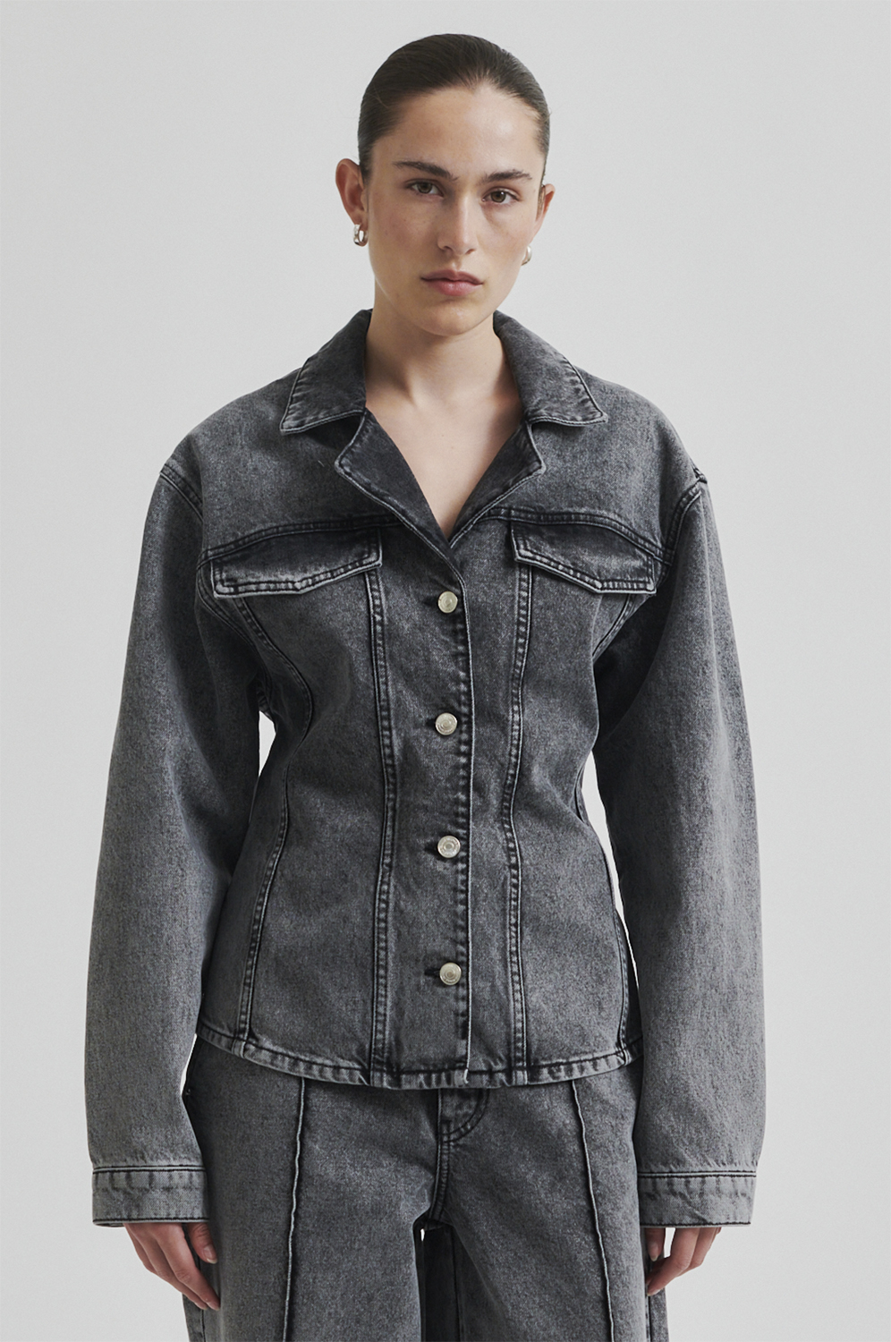 Second Female Columdore Denim Jacket Dam Jeansjackor Stl. XL - Från Magasin