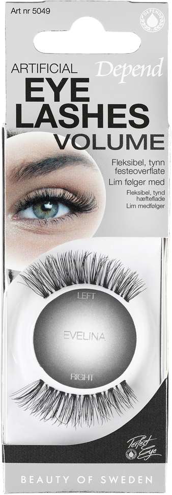 Depend PE Eyelashes Evelina No/dk Sort NO_SIZE - Lösögonfransar Från Magasin