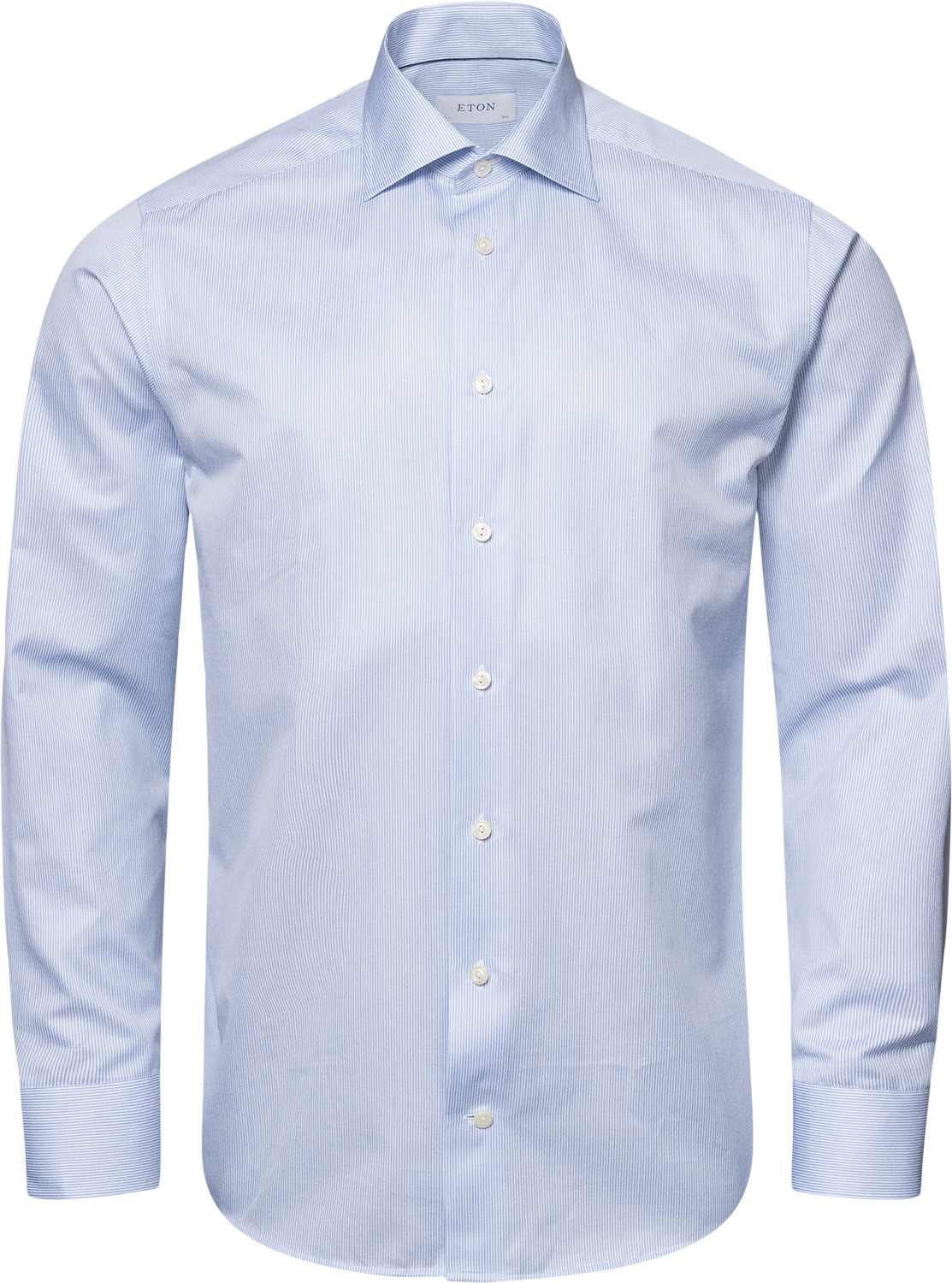 ETON Slim Fit Light Blue Fine Stripe Signature Twill Shirt Herr Långärmade Skjortor Stl. 38 - Från Magasin