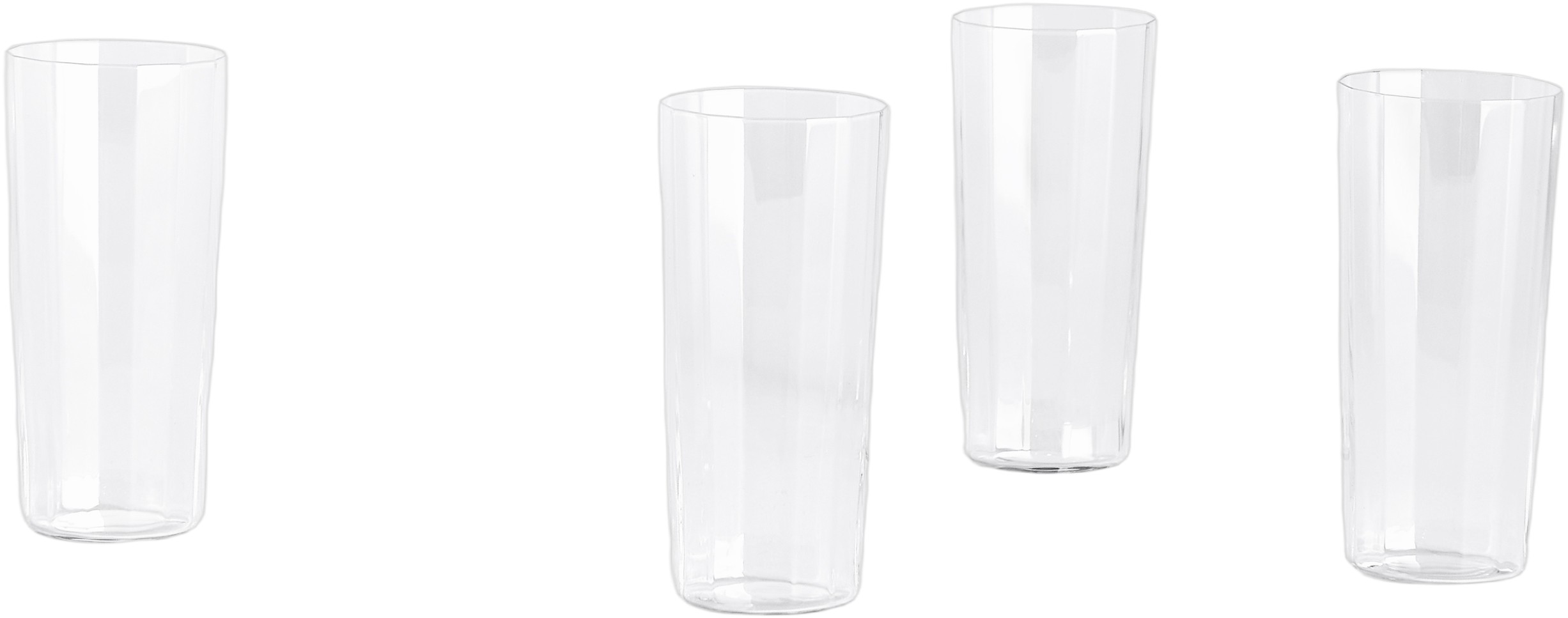 Hay Angle Glassset of 4 Tall H13-clear - Ø8 x H13 Vattenglas Från Magasin