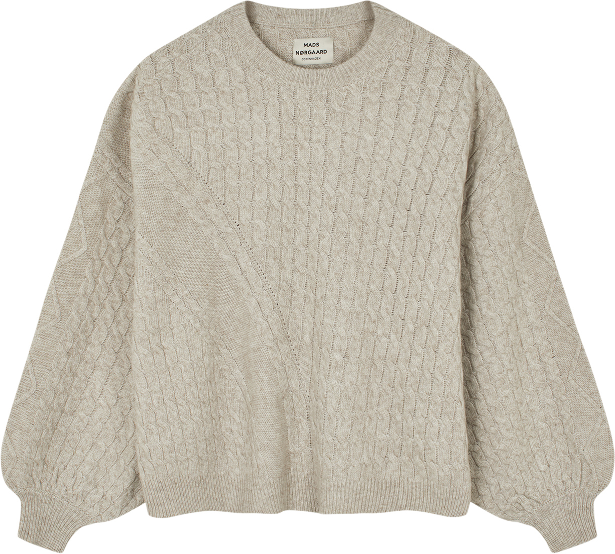 Mads Nørgaard - Copenhagen Recycled Wool Mix Rokko Sweater Dam Stickade Tröjor Stl. L Från Magasin