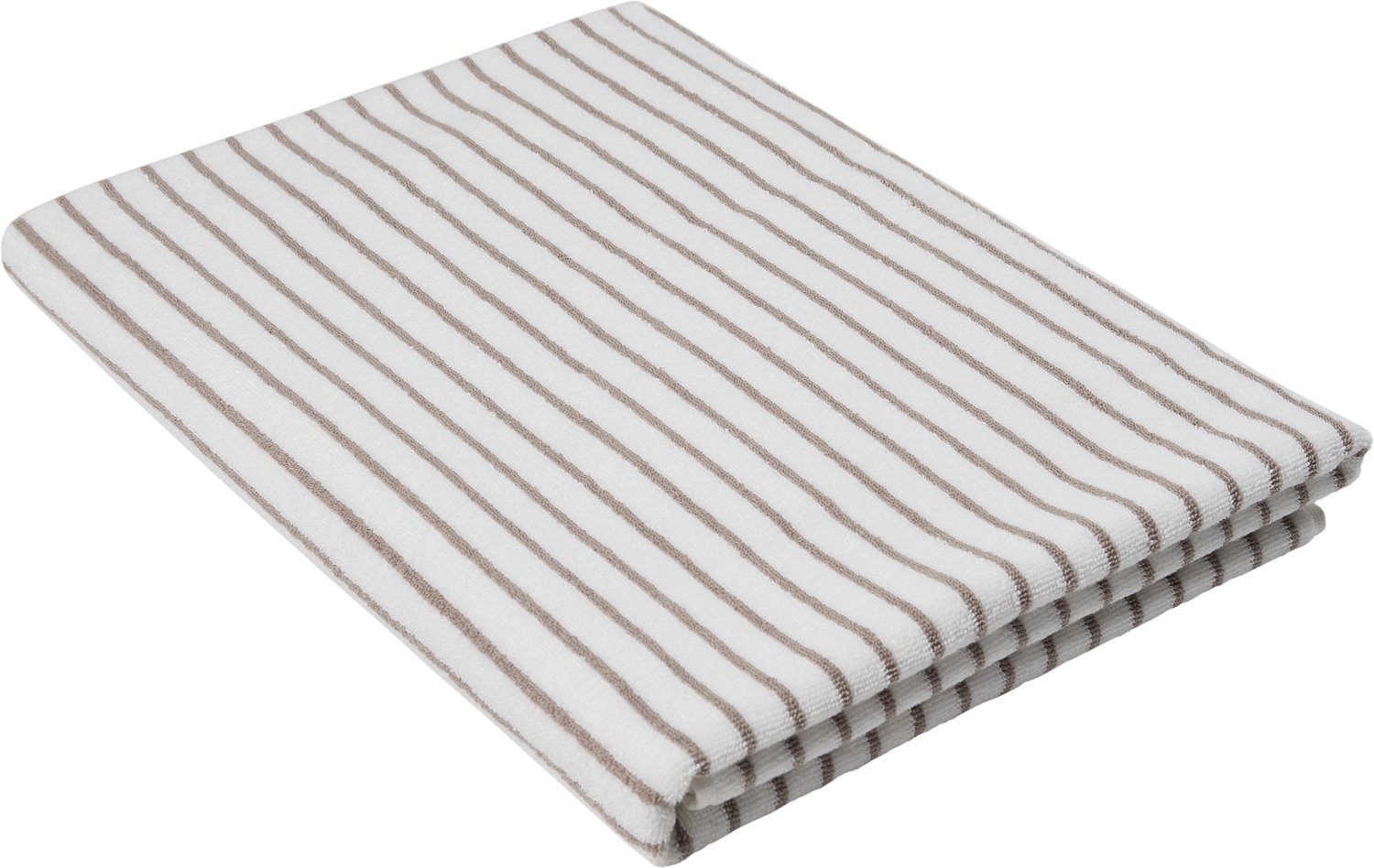 Magasin Beach Towel 100x180cm Smal Strib Beige Gots NO_SIZE Handdukar