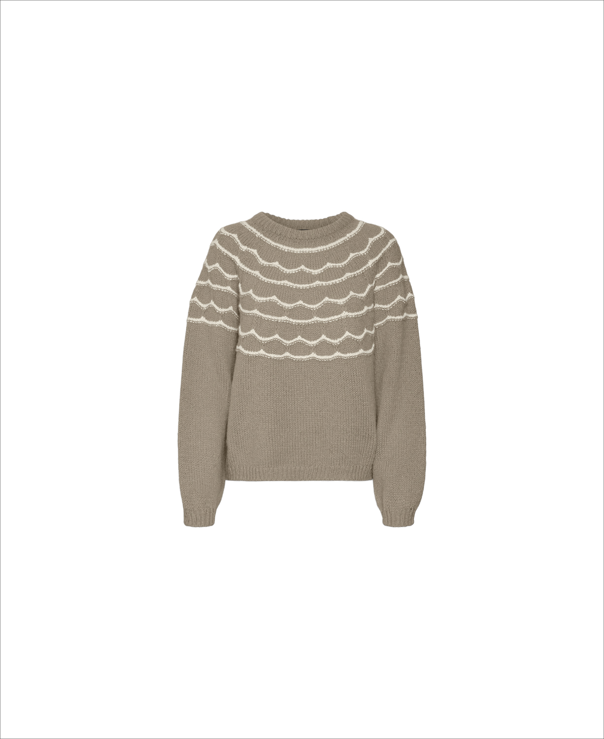 Vero Moda Vmcharmaine LS Oneck Pullover GA B Dam Stickade Tröjor Stl. XS - Från Magasin