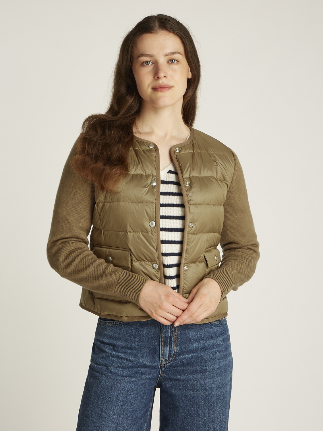 Tommy Hilfiger UL Down Knit MIX JKT Dam Jackor Stl. S - Från Magasin