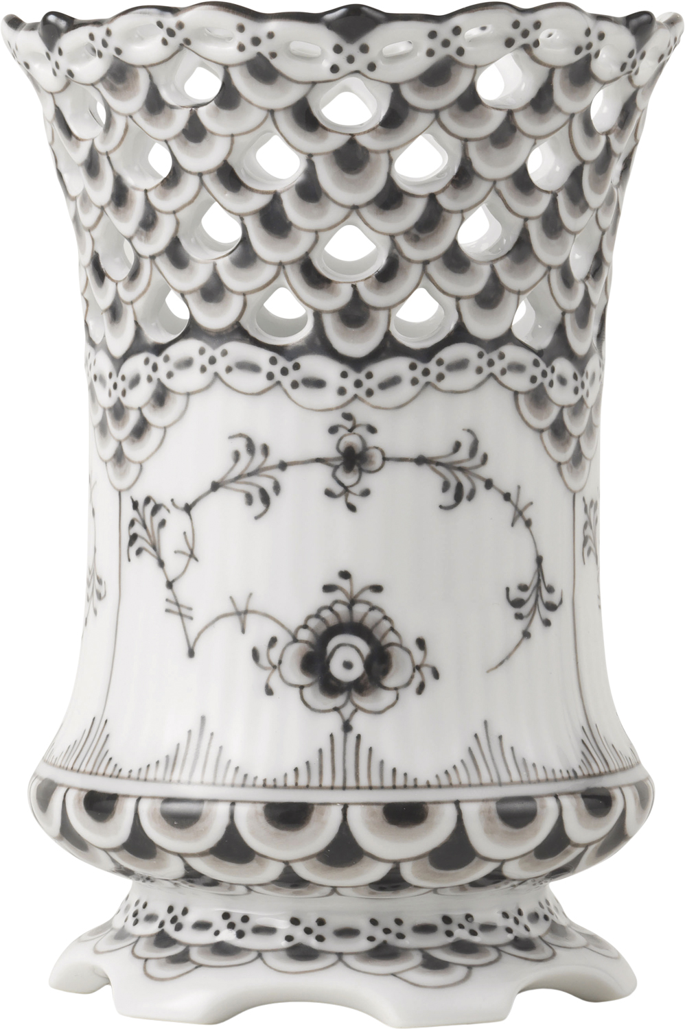 Royal Copenhagen Sort Musselmalet Helblonde Vase, 11 cm - Vaser Från Magasin