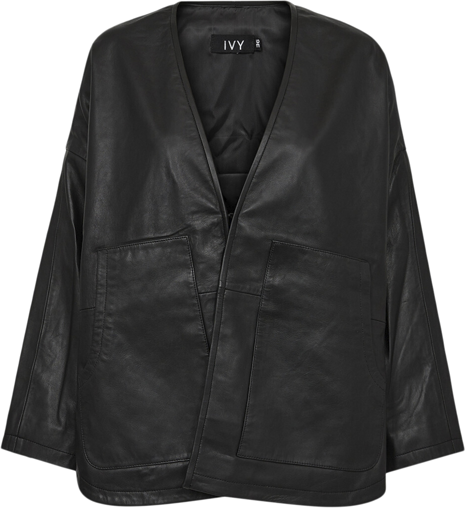 IVY Copenhagen Ivykylie Leather Cardigan Dam Skinnjackor Stl. 36 - Från Magasin