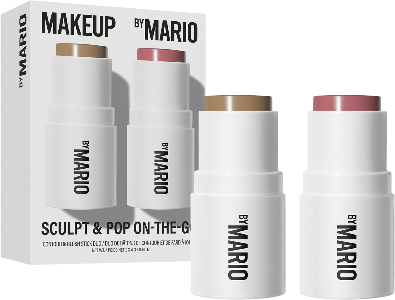 MAKEUP BY MARIO Sculpt & Pop On the Go Duo Kontur och Rouge i Miniformat Set Light Medium Sweet Pink NO_SIZE - Ansikte Från Magasin