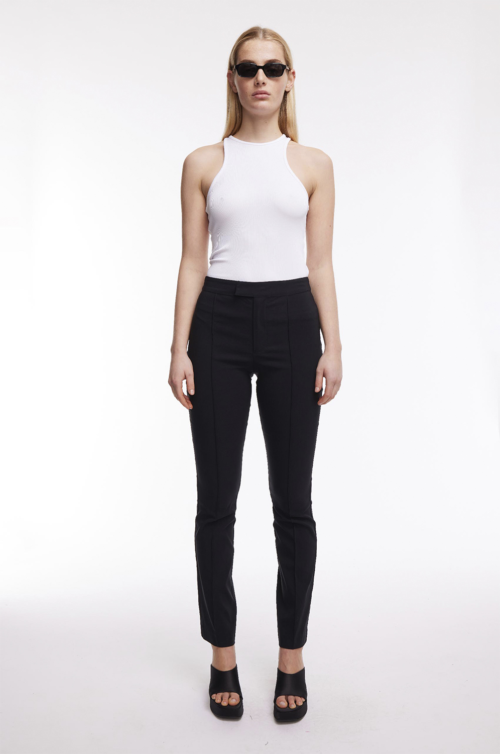 Oval Square Osparty Tank top Dam Linnen Stl. XS - Från Magasin